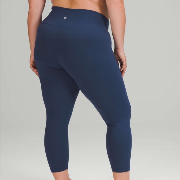 Lululemon blue wunder train 25” leggings size 6
